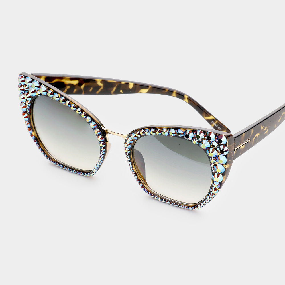 Crystal Embellished Sunglasses
