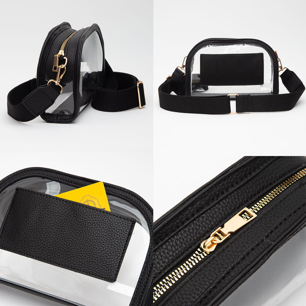 Faux Leather Crossbody Camera Bag