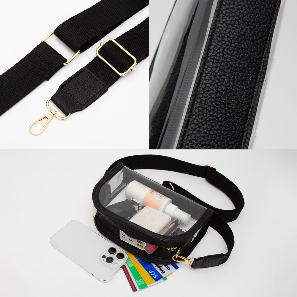 Faux Leather Crossbody Camera Bag