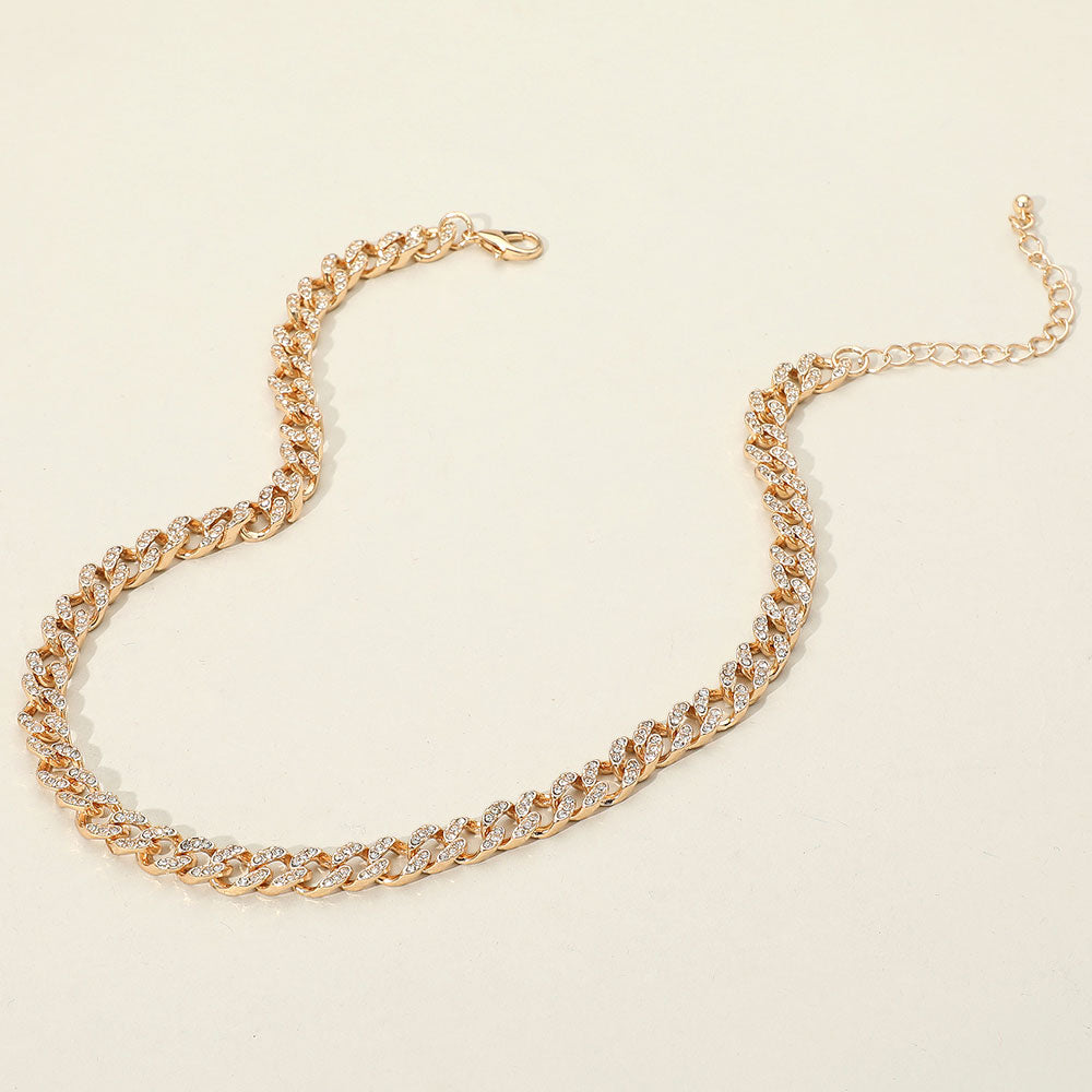 Paved Cuban Chain Necklace