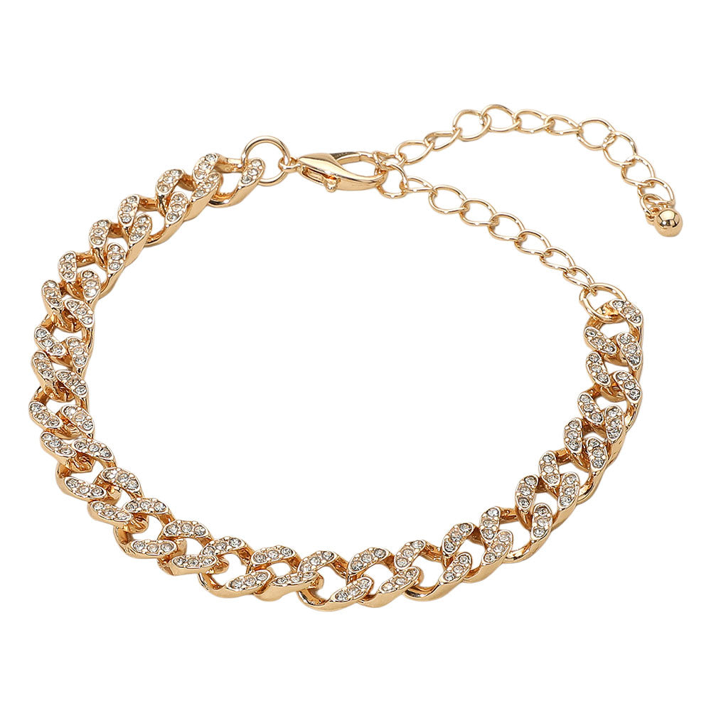 Paved Cuban Chain Bracelet