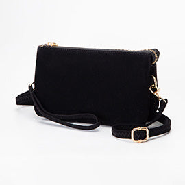 Faux Suede Crossbody