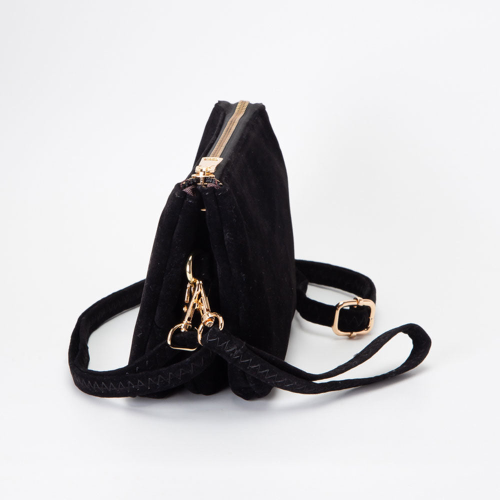 Faux Suede Crossbody