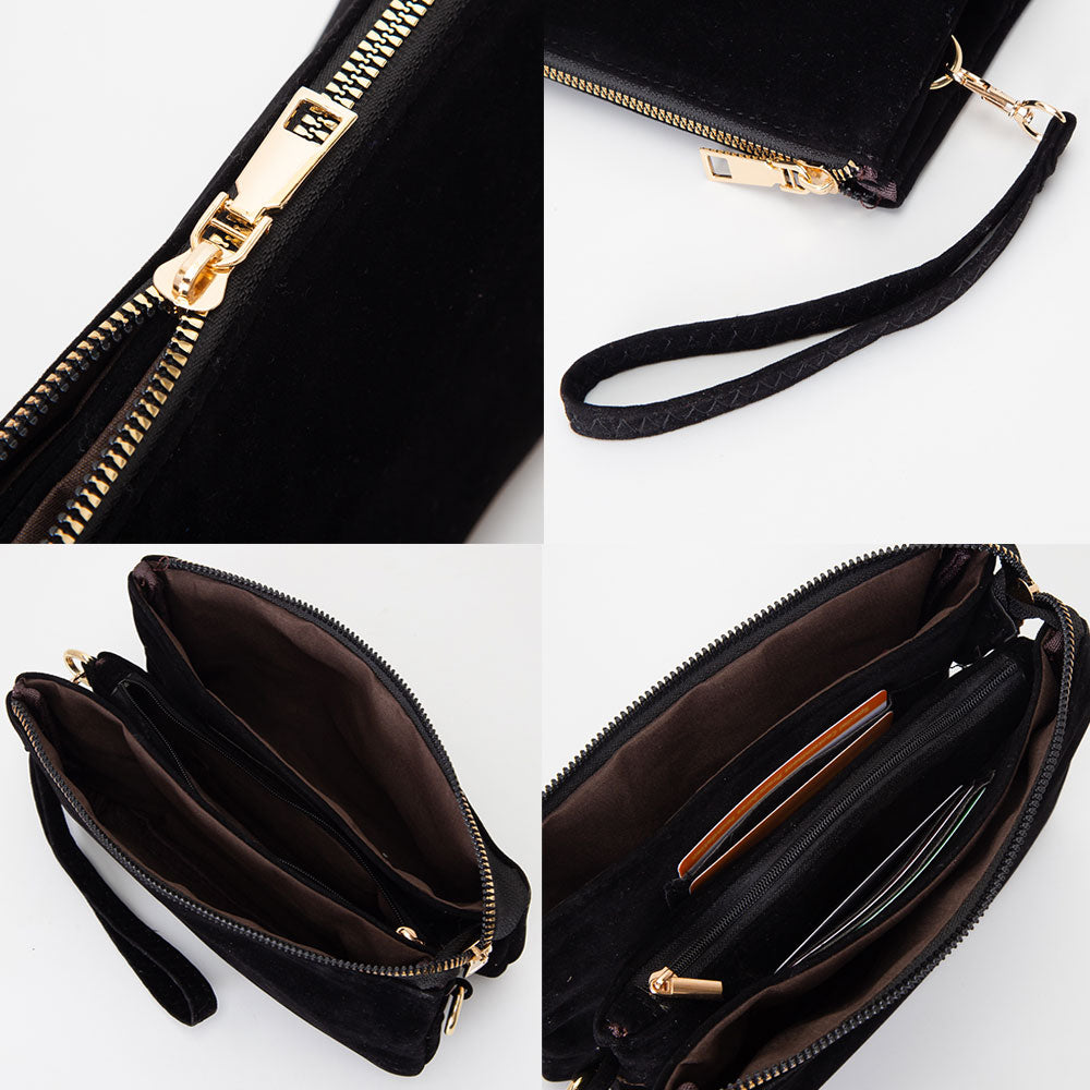 Faux Suede Crossbody