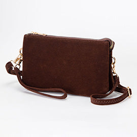 Faux Suede Crossbody