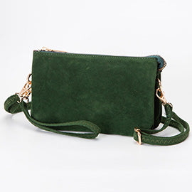 Faux Suede Crossbody