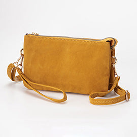Faux Suede Crossbody