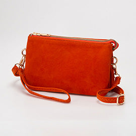 Faux Suede Crossbody