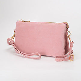 Faux Suede Crossbody