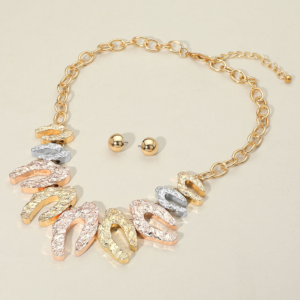 Abstract Beaded Necklace Set