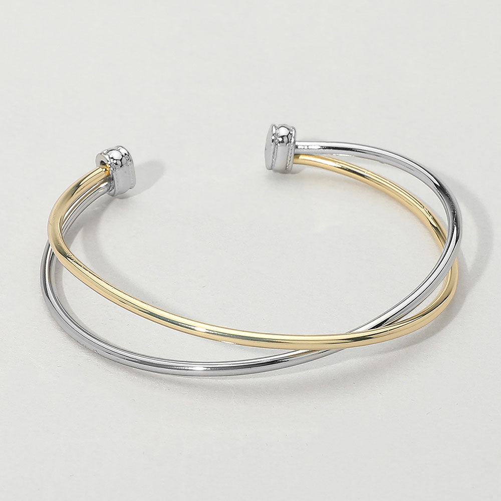Two Tone Criss Cross Cuff