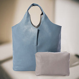 Reversible Metallic Tote and Pouch