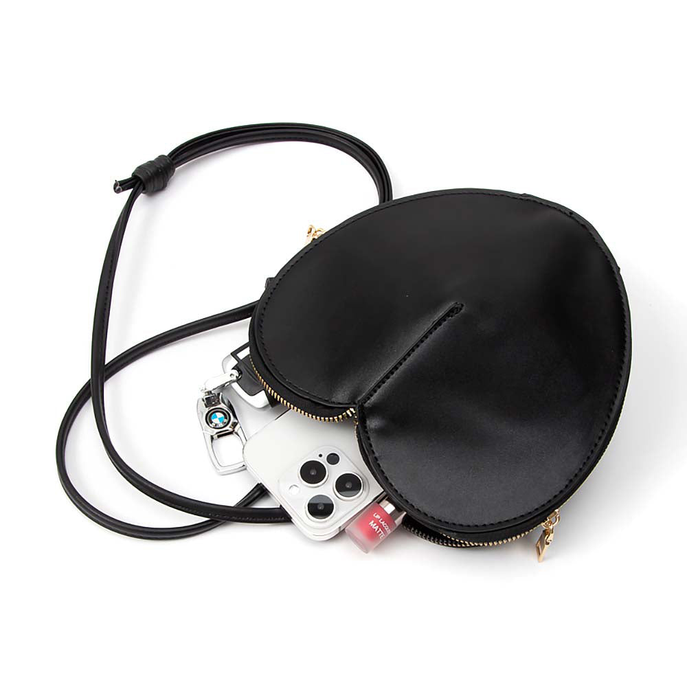 Faux Leather Heart Crossbody