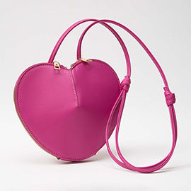 Faux Leather Heart Crossbody
