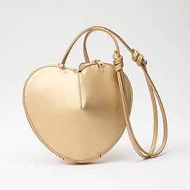 Faux Leather Heart Crossbody