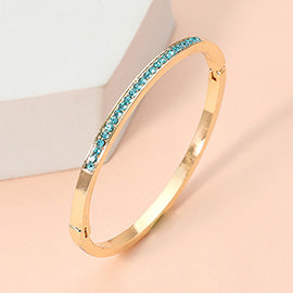 Stone Paved Hinged Bangle