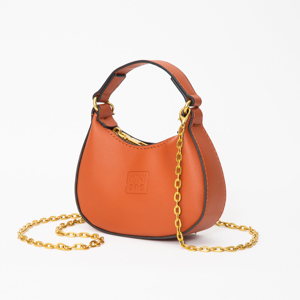 Faux Leather Mini Hobo Crossbody