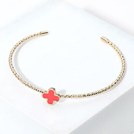 Enamel Clover Cuff