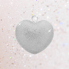 Rhinestone Heart Evening Clutch / Crossbody