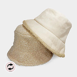 Reversible Fur Sherpa Bucket Hat
