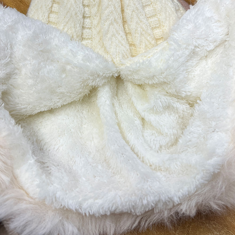 Faux Fur Pom Pom Winter Hat