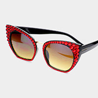 Crystal Embellished Sunglasses