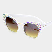 Crystal Embellished Sunglasses