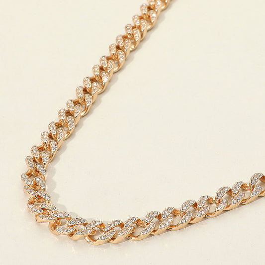Paved Cuban Chain Necklace