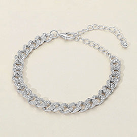 Paved Cuban Chain Bracelet