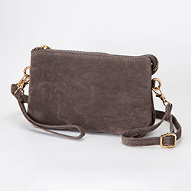 Faux Suede Crossbody