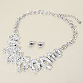 Abstract Beaded Necklace Set