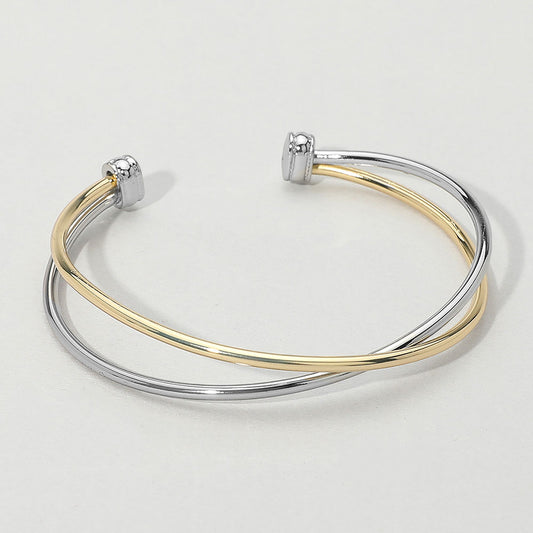 Two Tone Criss Cross Cuff