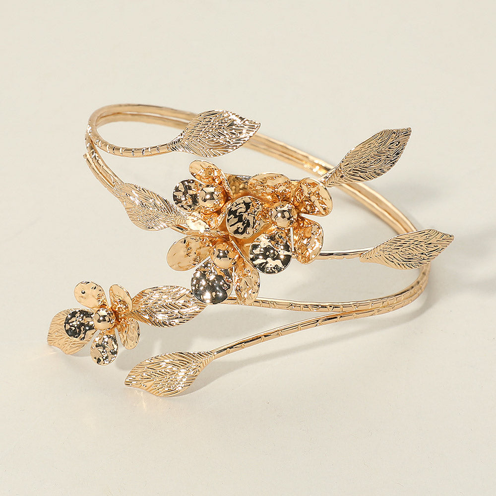 Boho Floral Vine Adjustable Arm Cuff
