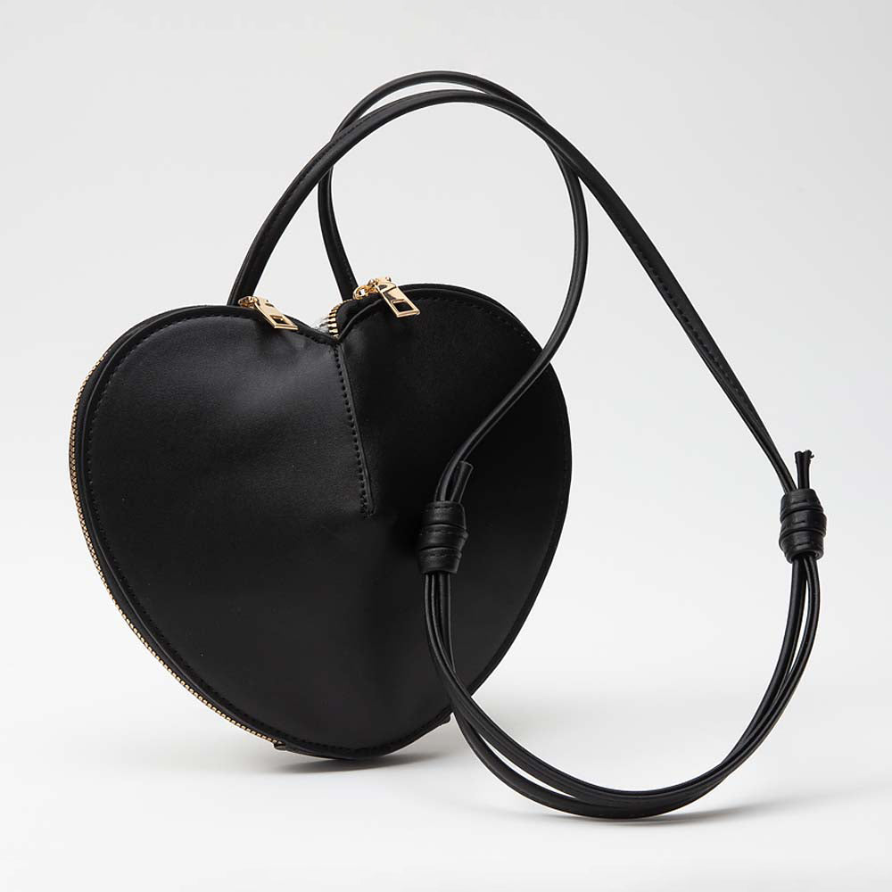 Faux Leather Heart Crossbody