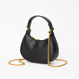 Faux Leather Mini Hobo Crossbody