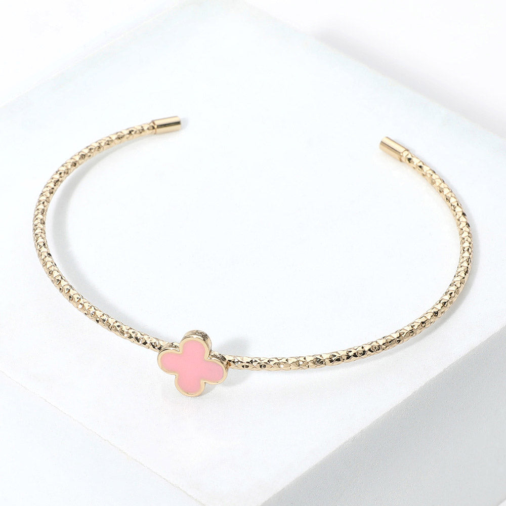 Enamel Clover Cuff