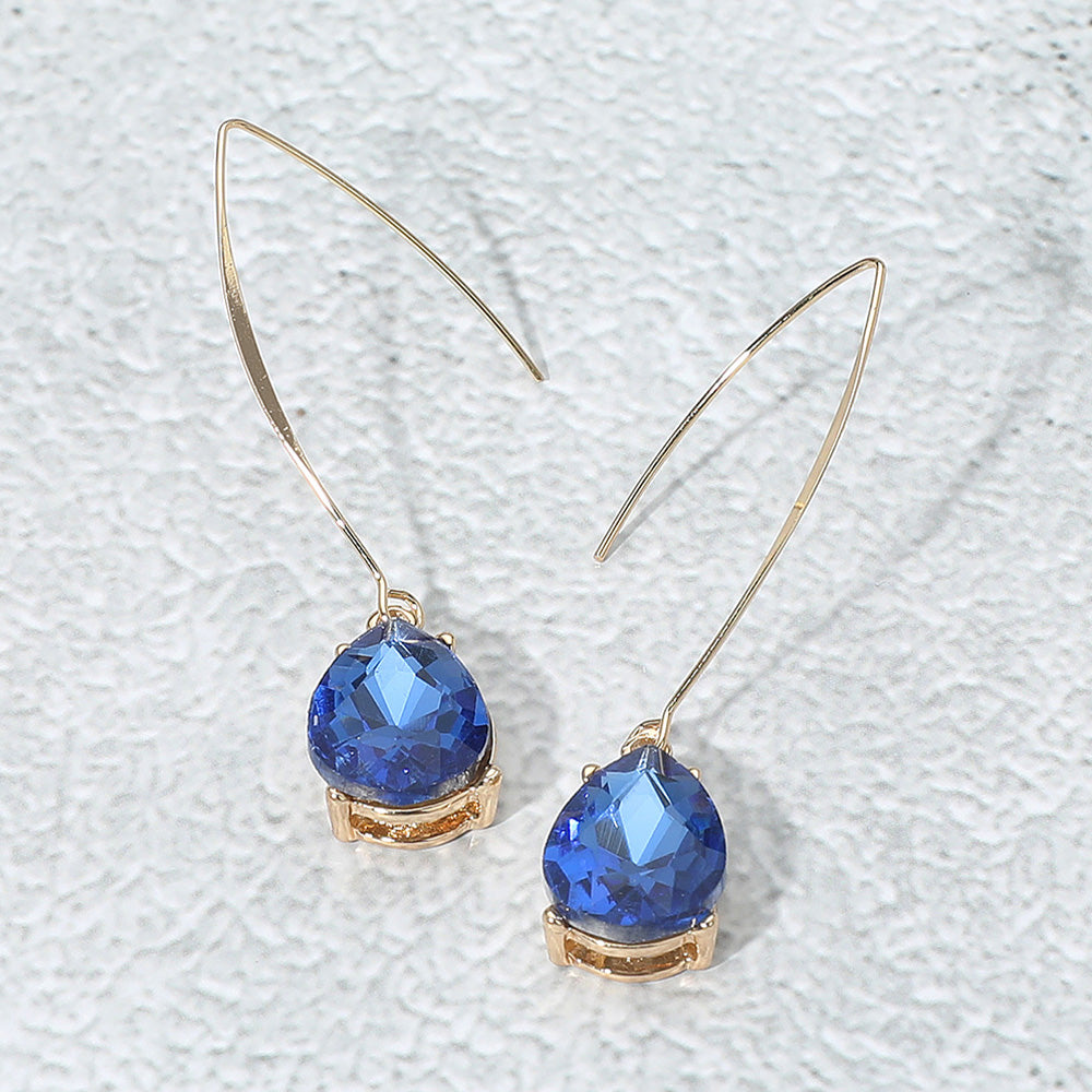 Teardrop Long Drop Earrings