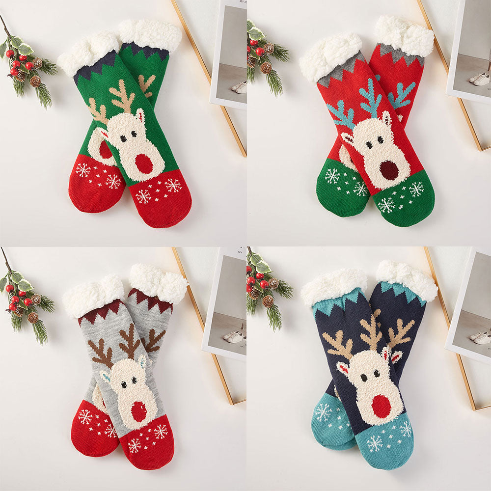 6Pairs - Christmas Non-Slip Cozy Socks Set