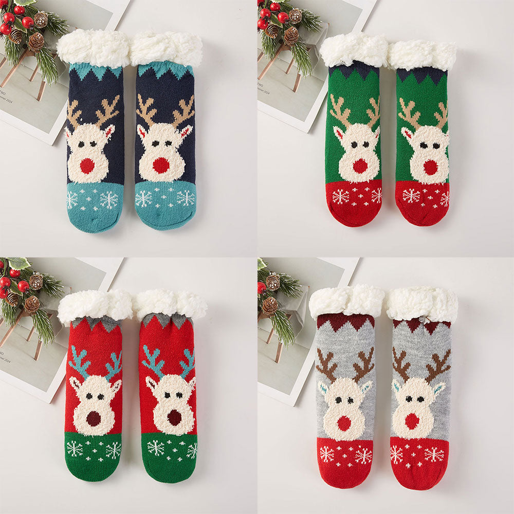 6Pairs - Christmas Non-Slip Cozy Socks Set