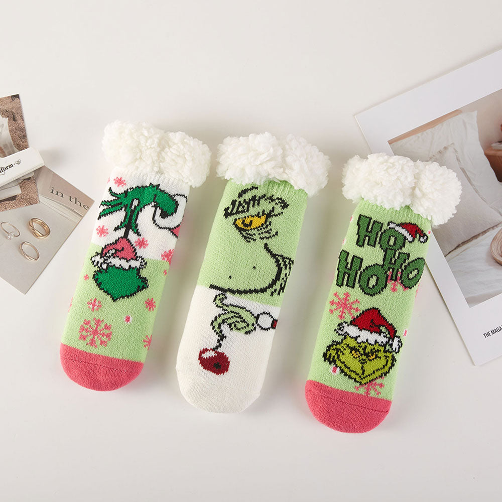 6Pairs - Christmas Non-Slip Cozy Socks Set