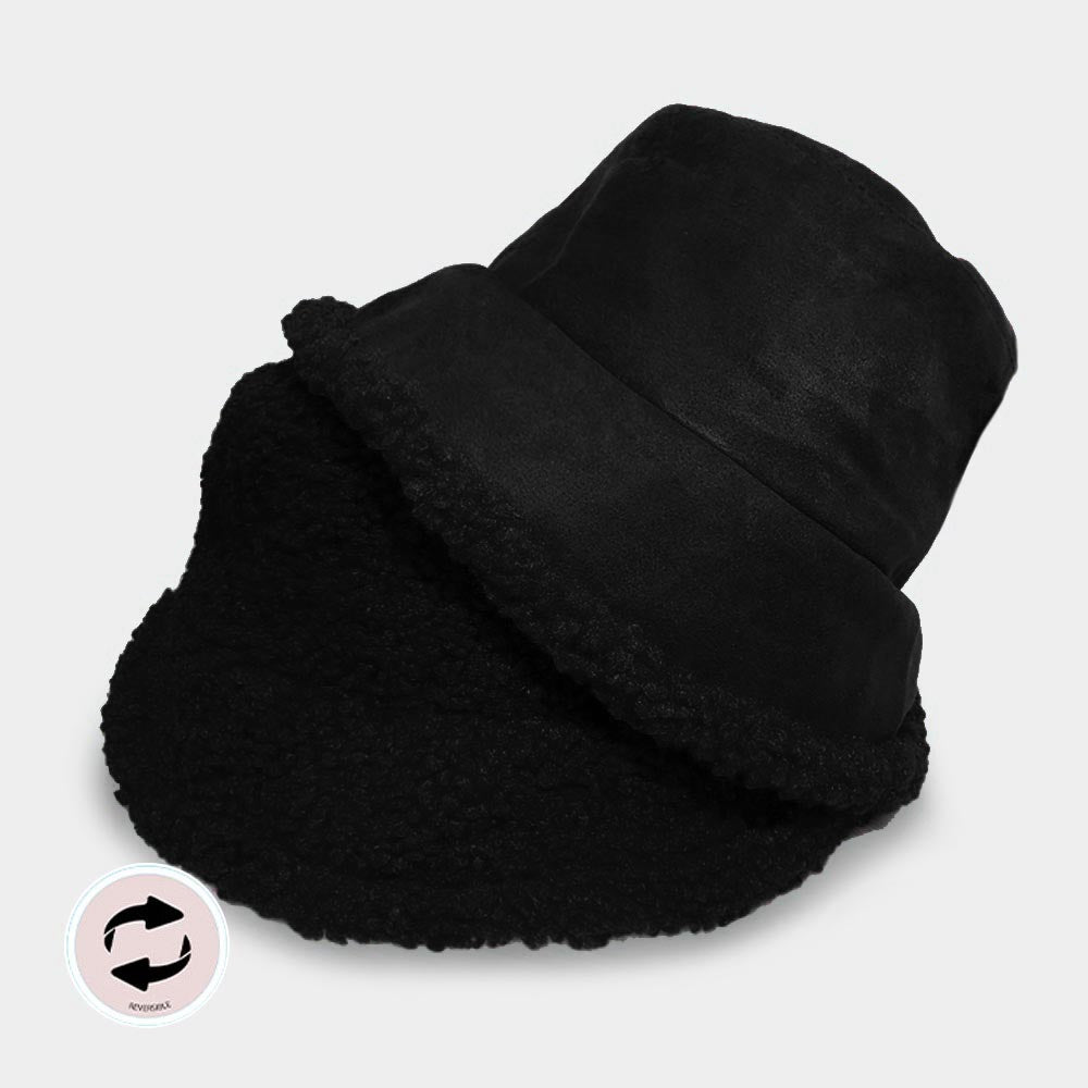 Reversible Fur Sherpa Bucket Hat