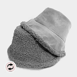 Reversible Fur Sherpa Bucket Hat